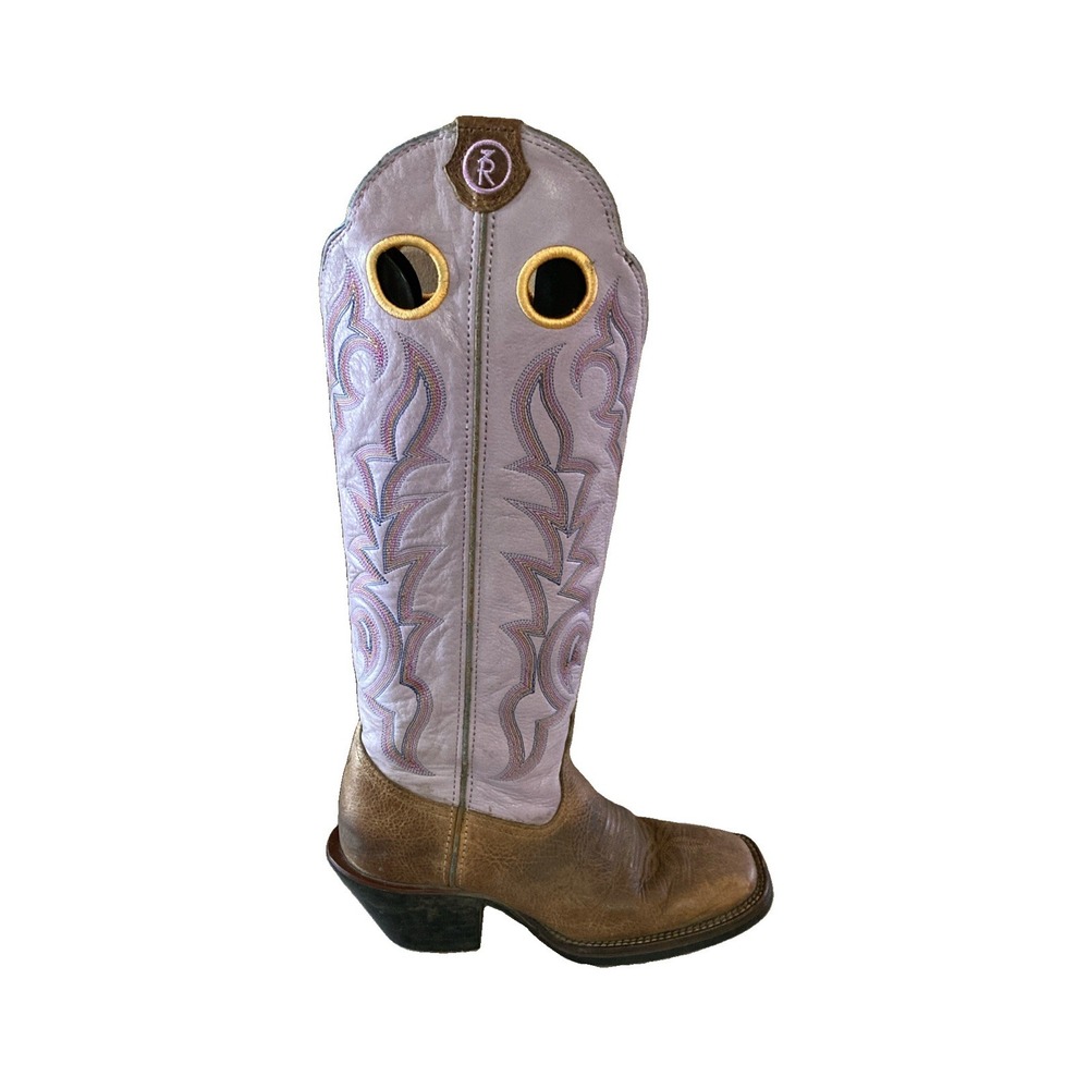 Tony Lama 3R Buckaroo Boots Women's Sz 6 B Lavender Purple Western Cowboy